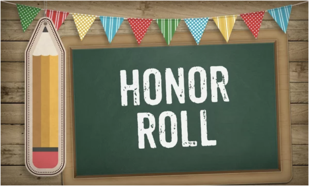 Quarter One (1) honor roll at the high school
